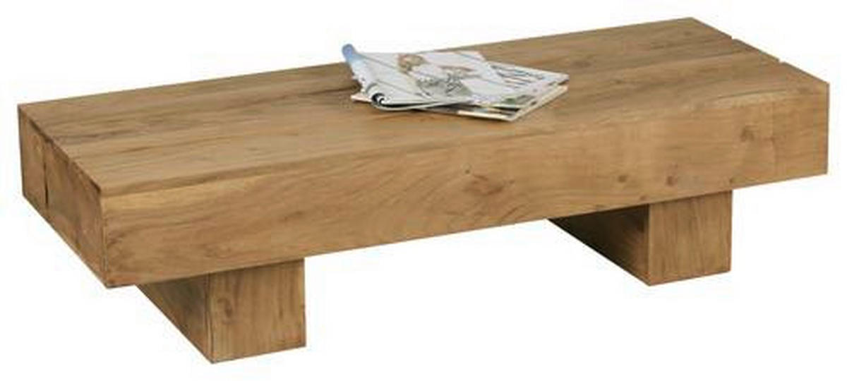 COUCHTISCH Akazie massiv 120/45/30 cm rechteckig Akaziefarben  - Akaziefarben, Design, Holz (120/45/30cm) - MID.YOU