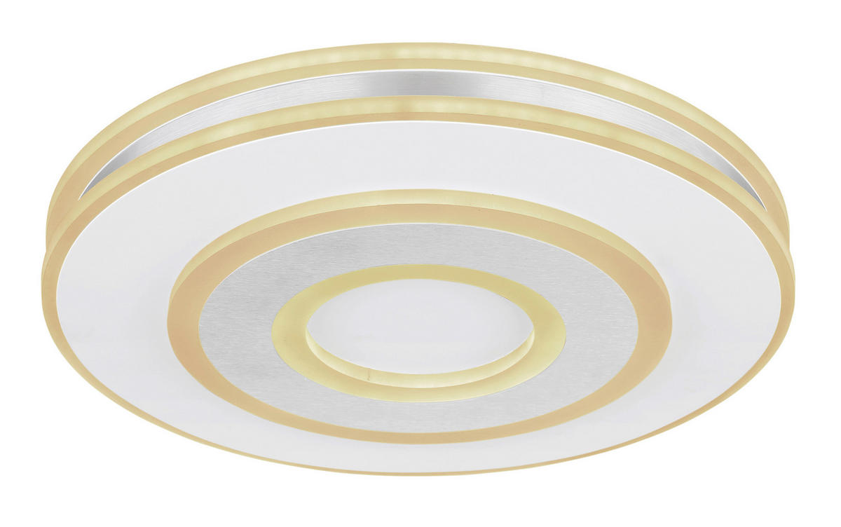 PLAFONIERĂ CU LED - alb/opal, Basics, plastic/metal (42/6,5cm)