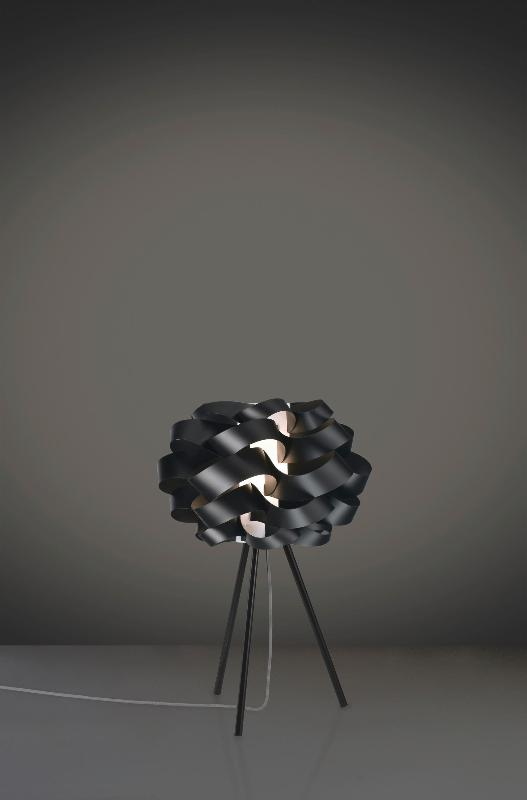 TISCHLEUCHTE - Schwarz, KONVENTIONELL, Kunststoff/Metall (40/62cm)