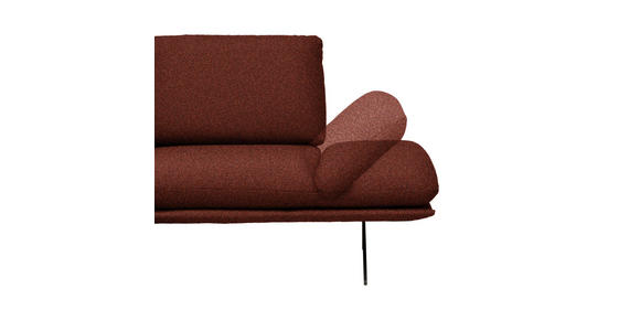 ECKSOFA  in Flachgewebe Rotorange  155/234 cm  - Rotorange/Schwarz, Design, Textil/Metall (155/234cm) - Dieter Knoll