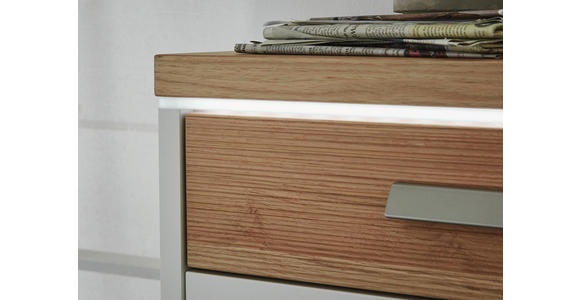 SCHUHSCHRANK 121/96/31 cm - Eichefarben/Silberfarben, Design, Holz/Holzwerkstoff (121/96/31cm) - Dieter Knoll