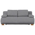 BOXSPRINGSOFA  in Webstoff Hellgrau Skandinavisch  - Hellgrau/Naturfarben, MODERN, Holz/Textil (205/93/108cm) - Venda