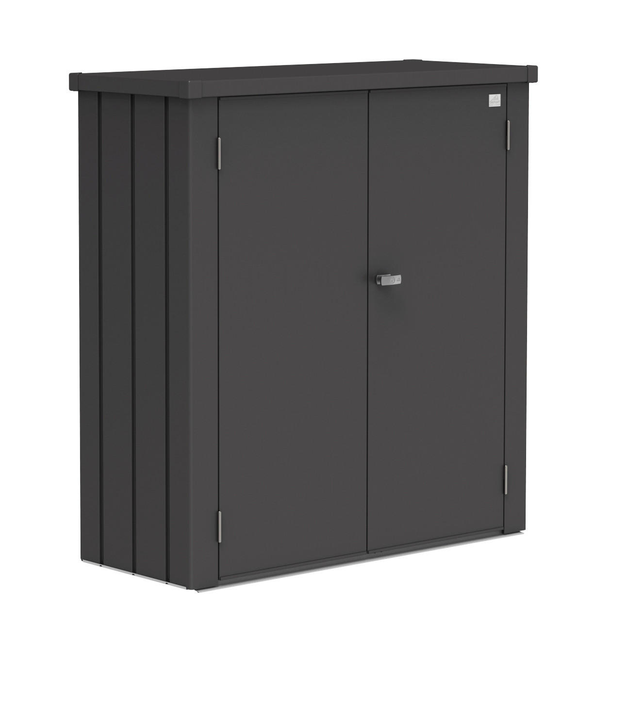 GERÄTESCHRANK - Dunkelgrau, Basics, Metall (132/140/57cm) - Biohort