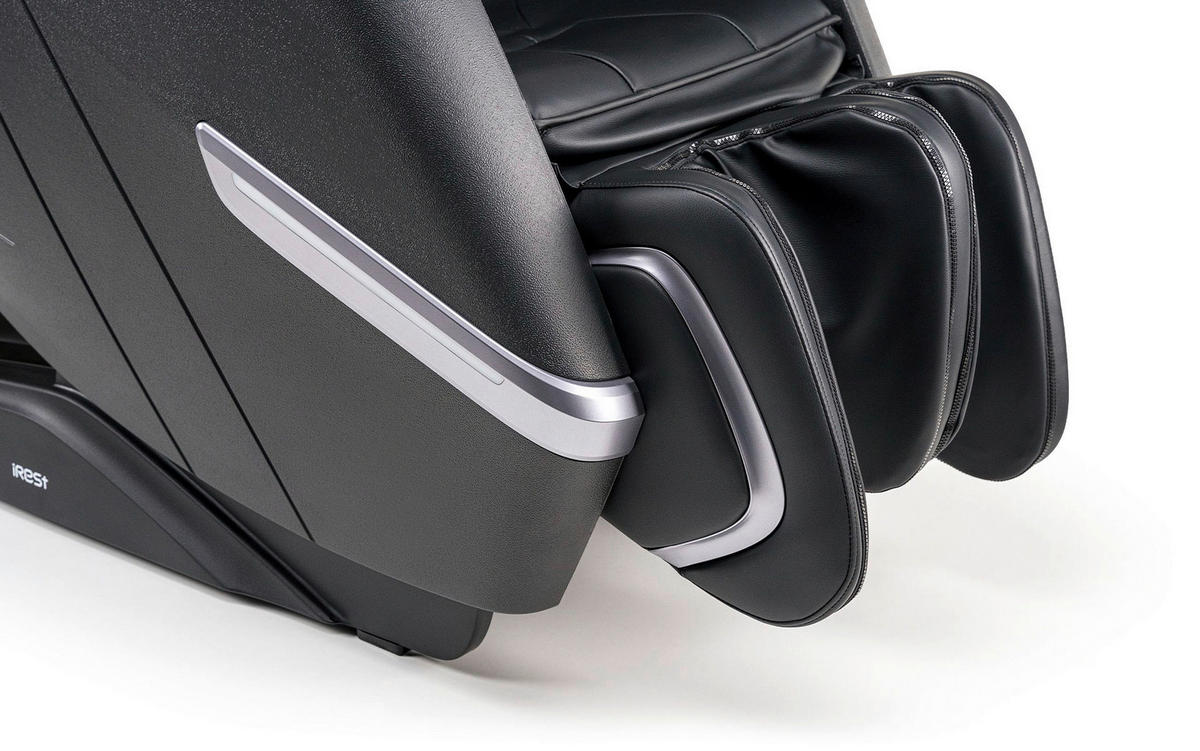 MASSAGESESSEL  mit Lederlook Schwarz integrierte Lautsprecher, Relaxfunktion, Liegefunktion, Netzbetrieb, Massagefunktion, Herz-Waage-Funktion, abwischbar, Bluetooth-Lautsprecher, Rückenlehne in S-Form  - Schwarz, KONVENTIONELL, Kunststoff/Textil (76/115/155-168cm) - Welnova