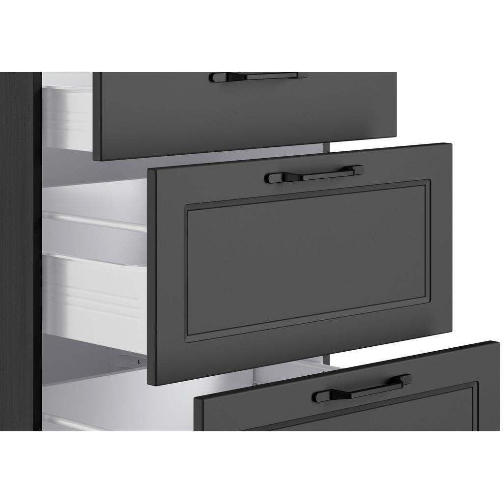 Thumbnail - Held Küchenunterschrank, Grau, Eiche Wotan, Metall, 9 Schubladen, 180x86x60 cm, Made in Germany, Küchen, Küchenmöbel, Kü...