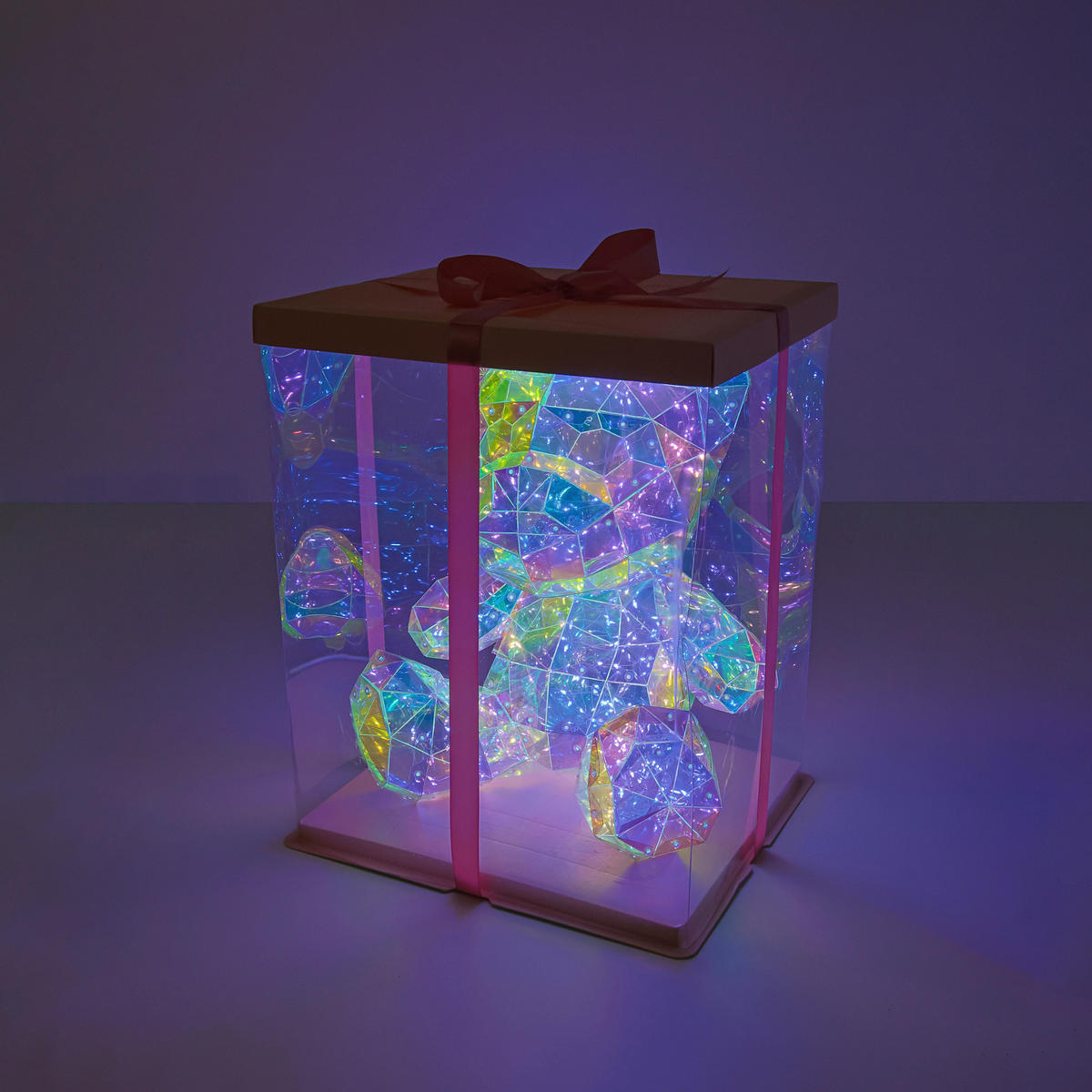 LED-DEKOLEUCHTE Bear 32/28,5/40 cm   - Transparent, LIFESTYLE, Kunststoff (32/28,5/40cm) - Novel
