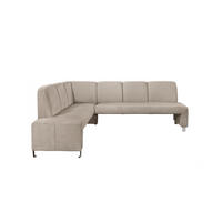 KLUPA KUTNA  taupe  drvo, tekstil, drvni materijal      - srebrne boje/taupe, Moderno, drvni materijal/drvo (263/198cm) - Livetastic