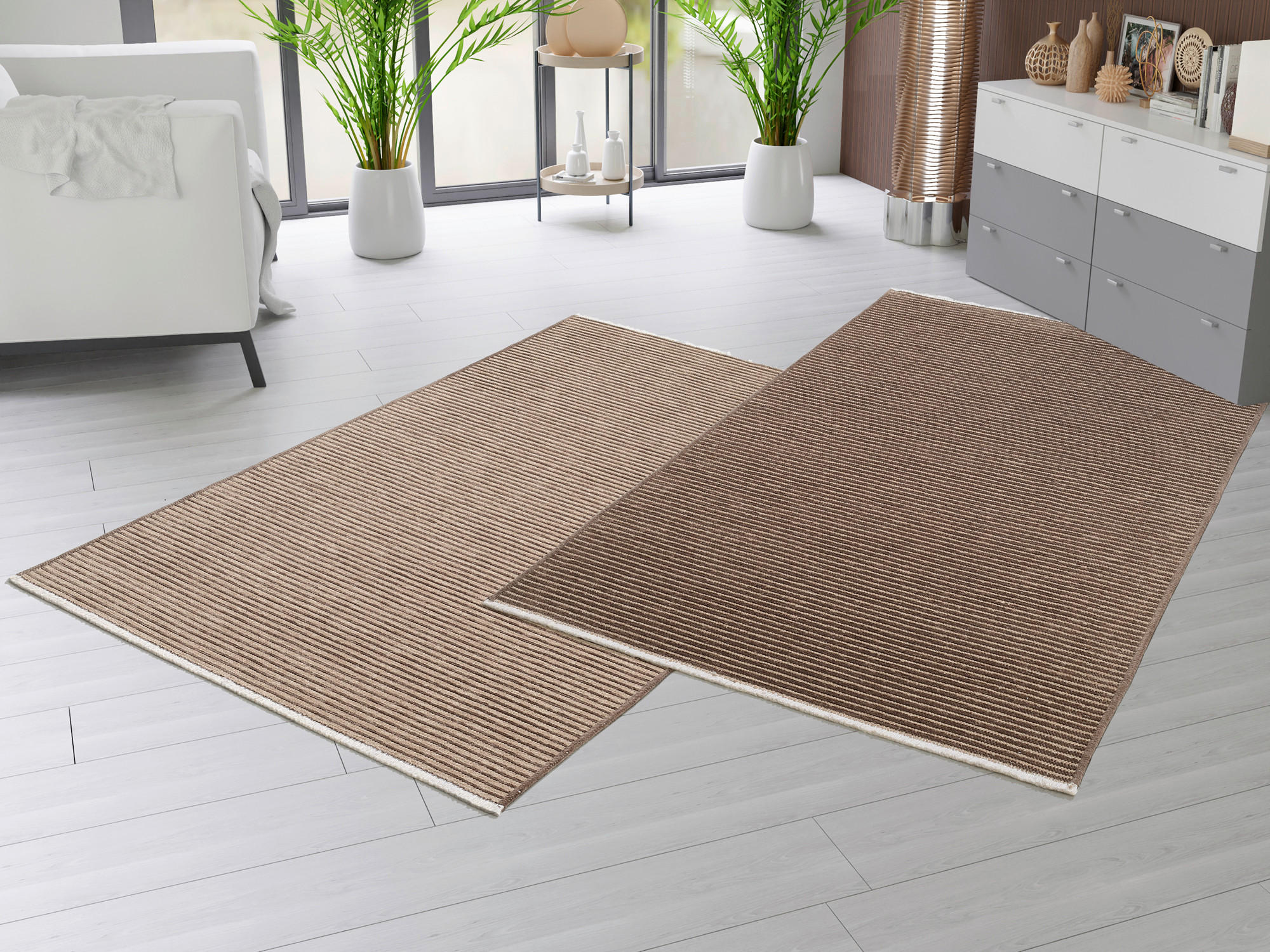 FLACHWEBETEPPICH 160/230 cm Braun, Beige  - Beige/Braun, Design, Textil (160/230cm) - Novel