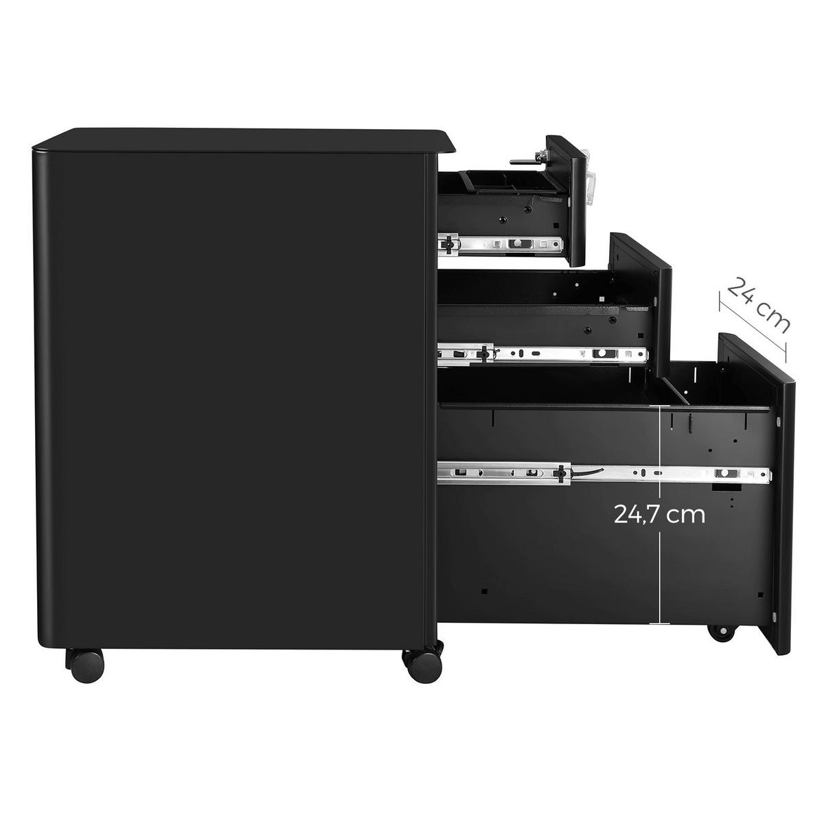 ROLLCONTAINER 30/59,2/46 cm  - Schwarz, Basics, Metall (30/59,2/46cm) - Boxxx
