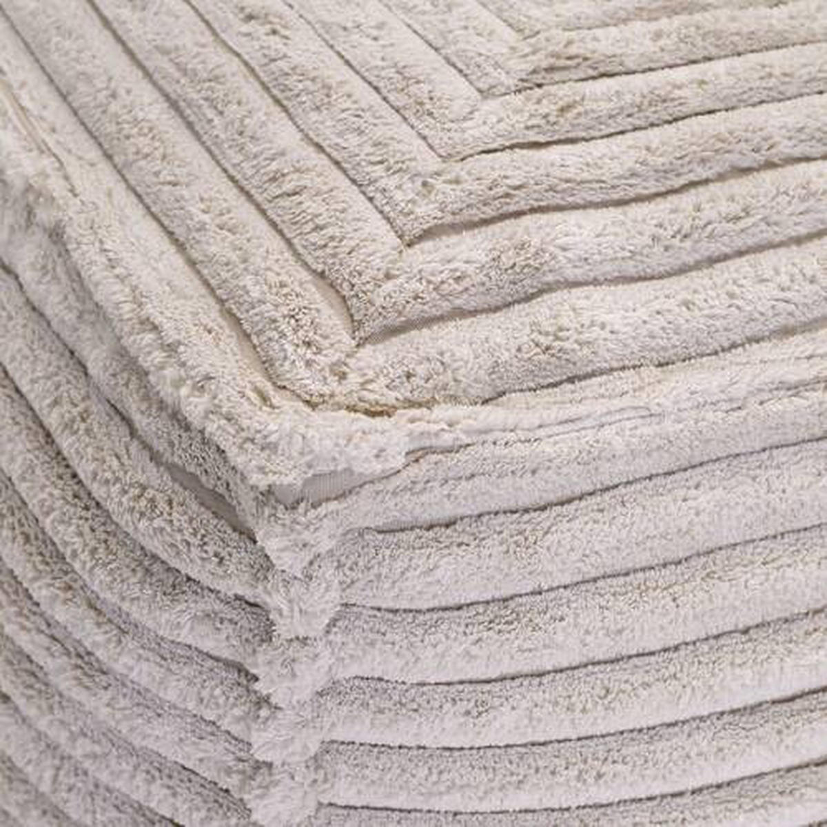 HOCKER in Textil Creme  - Creme, Konventionell, Textil (65/45/65cm) - MID.YOU