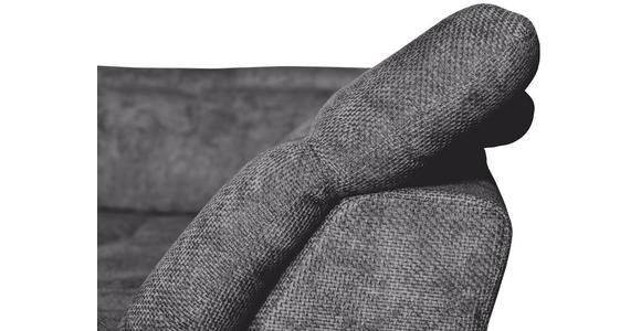 WOHNLANDSCHAFT  in Struktur Dunkelgrau  - Dunkelgrau/Schwarz, KONVENTIONELL, Textil/Metall (188/357/253cm) - Carryhome