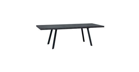 ESSTISCH 180-240/100/76 cm Nachbildung  Metall, Holzwerkstoff ausziehbar rechteckig Grau, Schwarz  - Schwarz/Grau, Design, Holzwerkstoff/Metall (180-240/100/76cm) - Carryhome