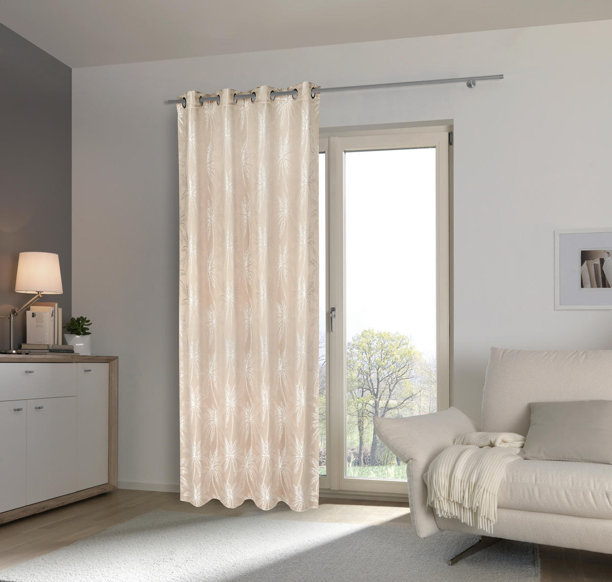 ÖSENVORHANG blickdicht  - Beige, KONVENTIONELL, Textil (140/245cm) - Esposa