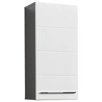 HÄNGESCHRANK 34/70/23 cm  - Weiß Hochglanz/Anthrazit, Natur, Holzwerkstoff/Kunststoff (34/70/23cm) - Xora