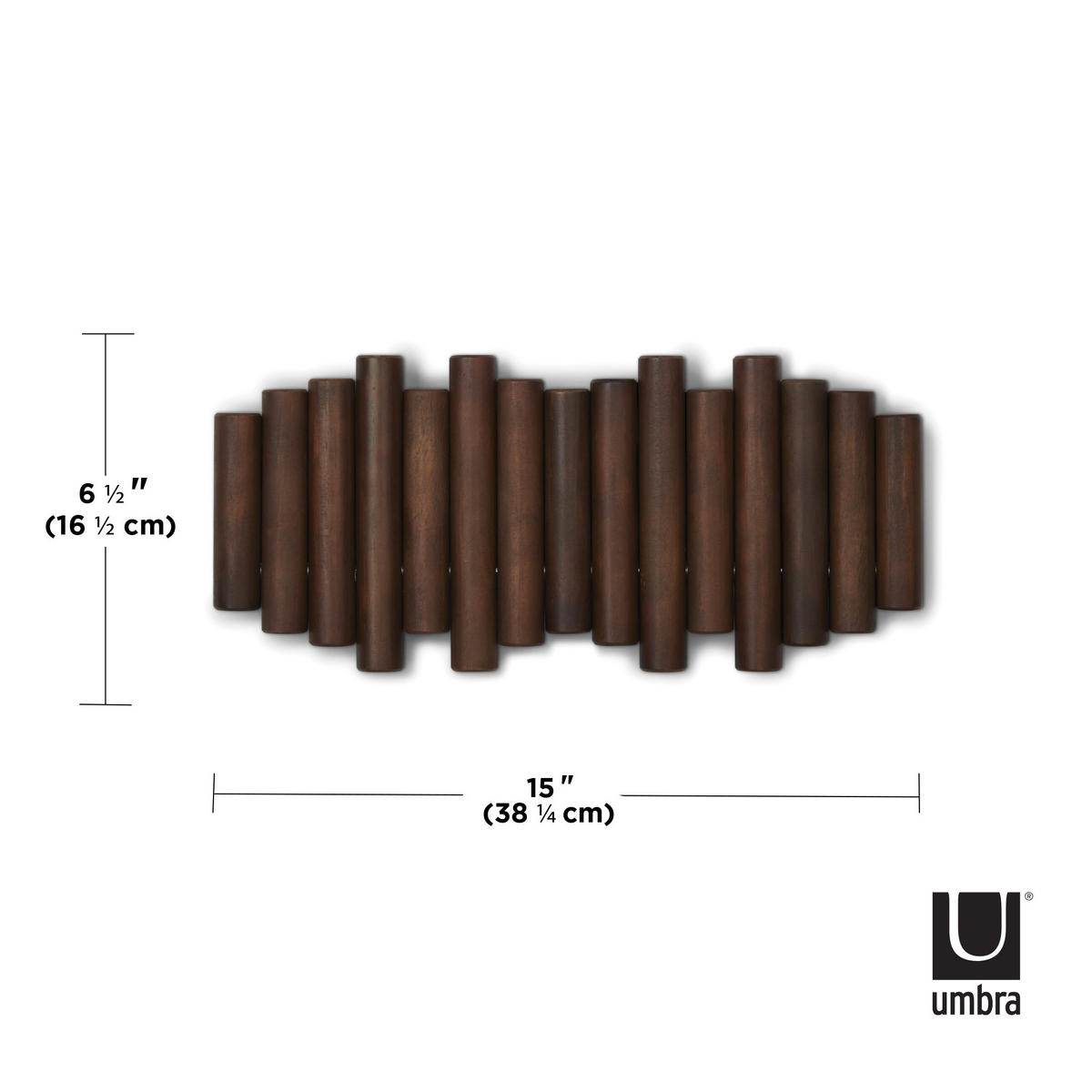 WANDGARDEROBE  in Kiefer Walnussfarben  - Walnussfarben, Basics, Holz (38/17/4cm) - Umbra