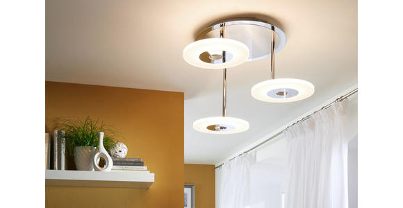 LED-DECKENLEUCHTE 13 W 60 cm - Weiß, Design, Metall (60cm) - Ambiente