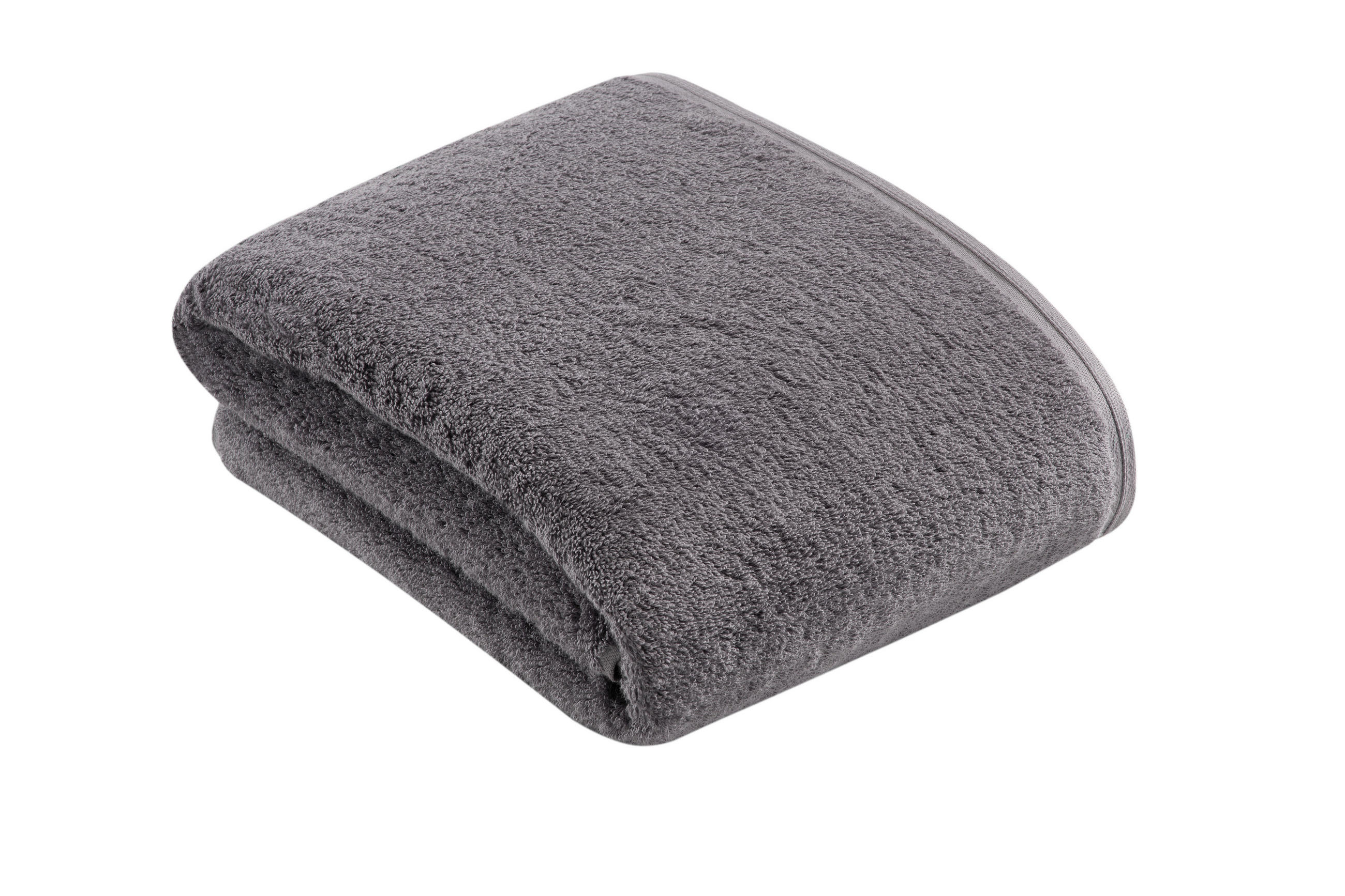 BADETUCH Vegan Life Dunkelgrau 100/150 cm  - Dunkelgrau, Basics, Textil (100/150cm) - Vossen