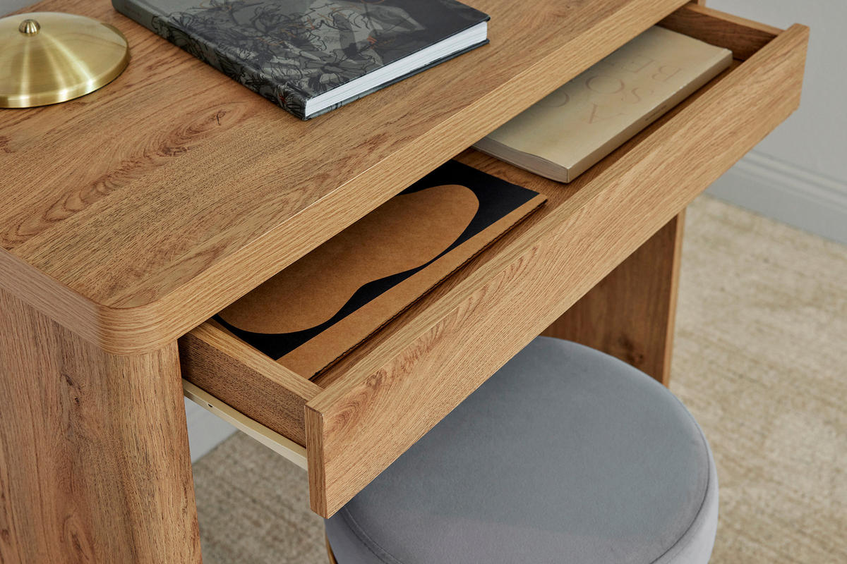 SCHREIBTISCH 80/44/76 cm Eichefarben Stauraum, in verschiedenen Holz-Dekoren erhältlich  - Eichefarben, KONVENTIONELL, Holzwerkstoff (80/44/76cm) - MID.YOU