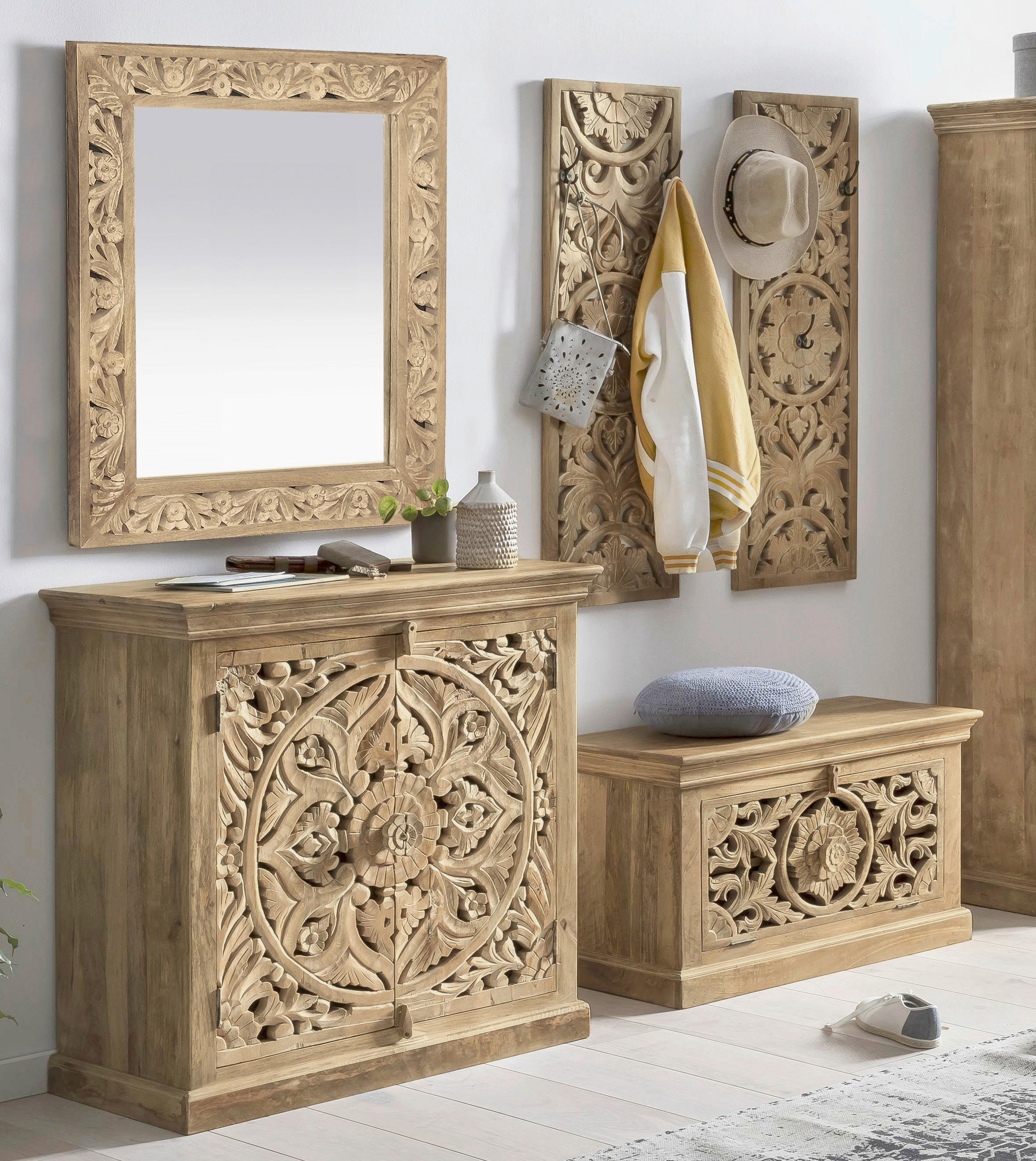 GARDEROBE 5-teilig  in 170/149/40 cm  - Naturfarben, Design, Holz (170/149/40cm) - MID.YOU
