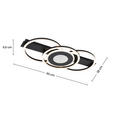 LED-DECKENLEUCHTE 60/28/6,5 cm  - Schwarz, Basics, Kunststoff/Metall (60/28/6,5cm) - Boxxx