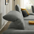 ECKSOFA  in Teddystoff Grau  170-195/280 cm  - Schwarz/Braun, Design, Textil/Metall (170-195/280cm) - Dieter Knoll