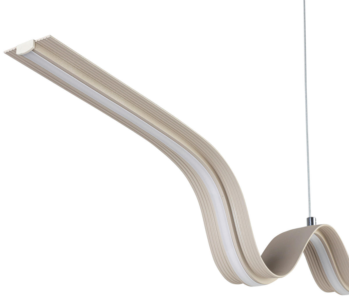 HÄNGELEUCHTE 100/8/120 cm   - Sandfarben, Trend, Kunststoff/Metall (100/8/120cm) - Collet's Monde