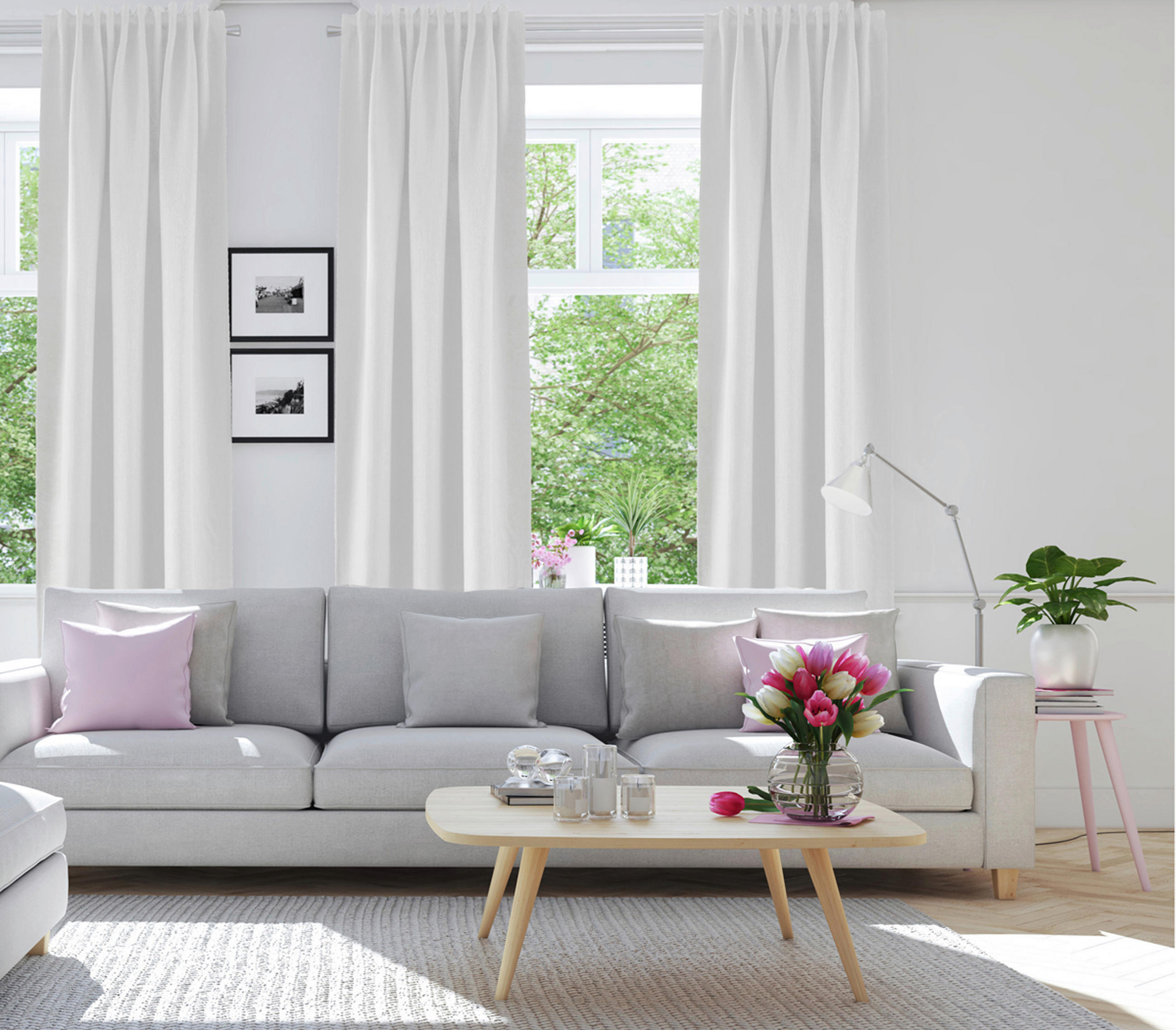 WÄRMESCHUTZVORHANG Verdunkelung  - Weiß, Basics, Textil (140/245cm)