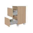 MIDISCHRANK 30/131/35 cm  - Sandfarben/Eichefarben, KONVENTIONELL, Holzwerkstoff/Kunststoff (30/131/35cm) - Xora