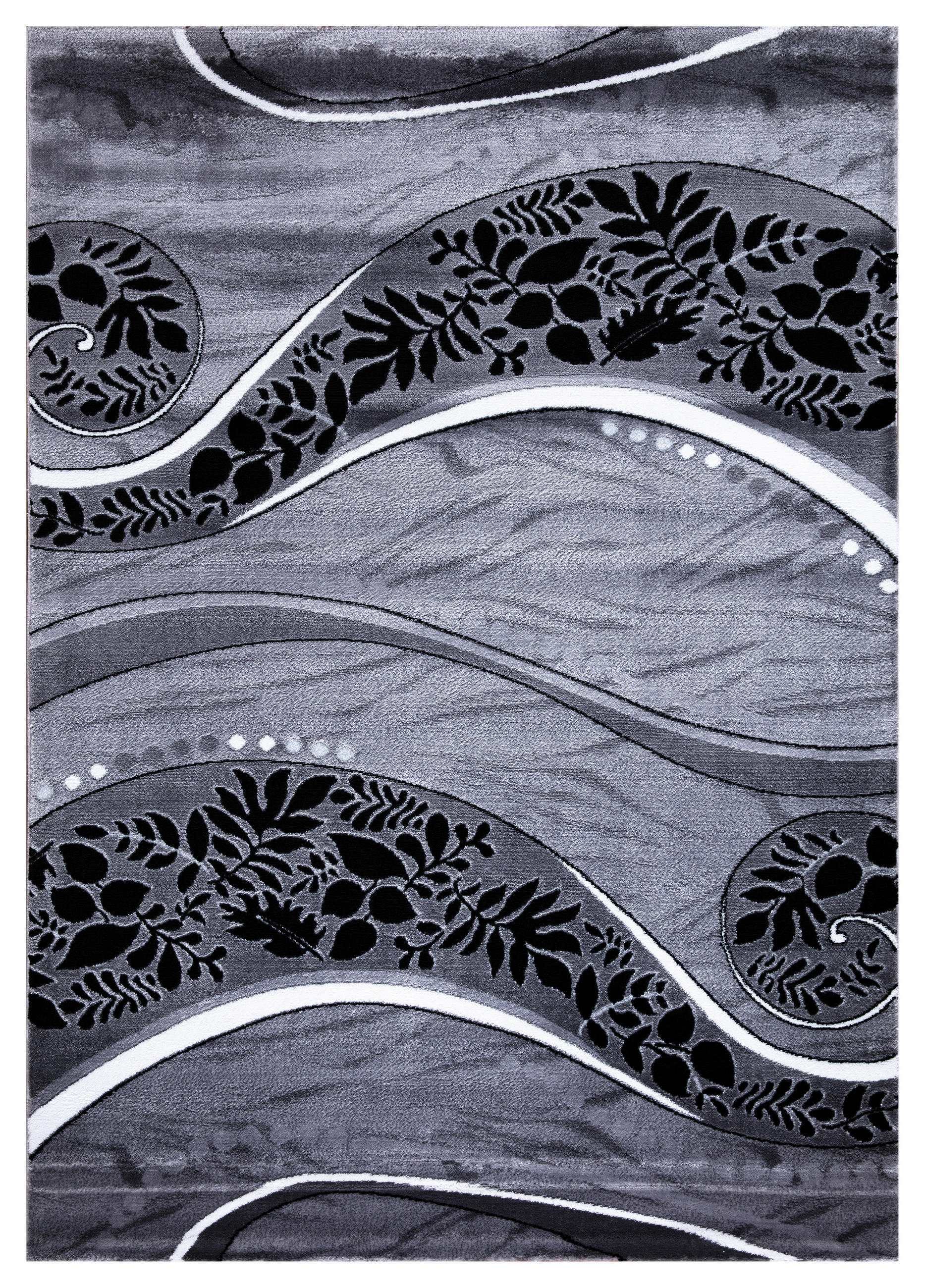 VINTAGE-TEPPICH 120/170 cm Eleysa Grau, Schwarz, Weiß  - Schwarz/Weiß, LIFESTYLE, Textil (120/170cm)