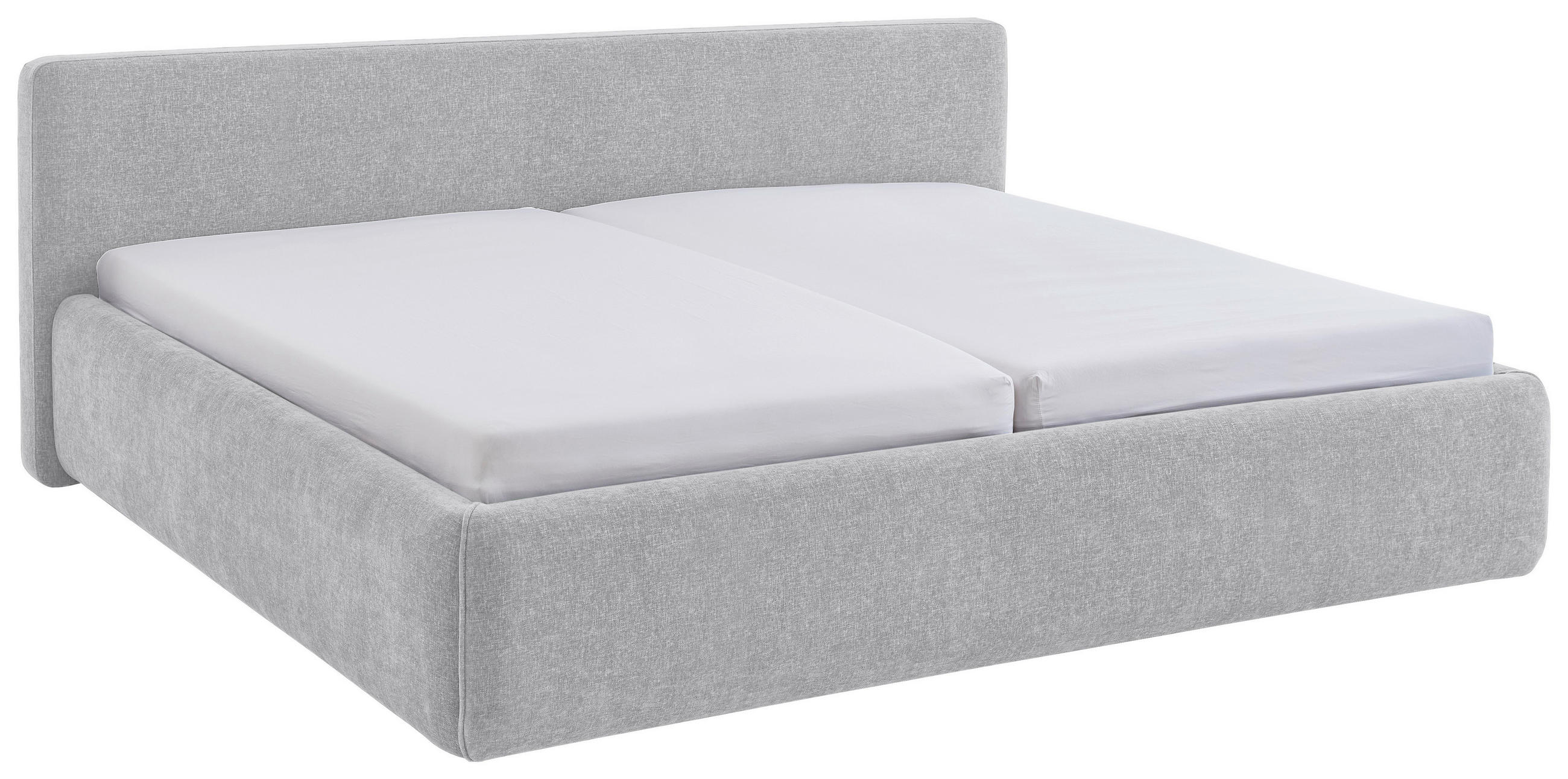 POLSTERBETT 240/200 cm  Hellgrau  - Hellgrau, Design, Textil (240/200cm) - Xora