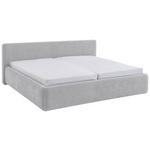 POLSTERBETT Bettkasten, Lattenroste Hellgrau 180/200 cm  - Birkefarben/Buchefarben, Design, Holz/Textil (180/200cm) - Xora