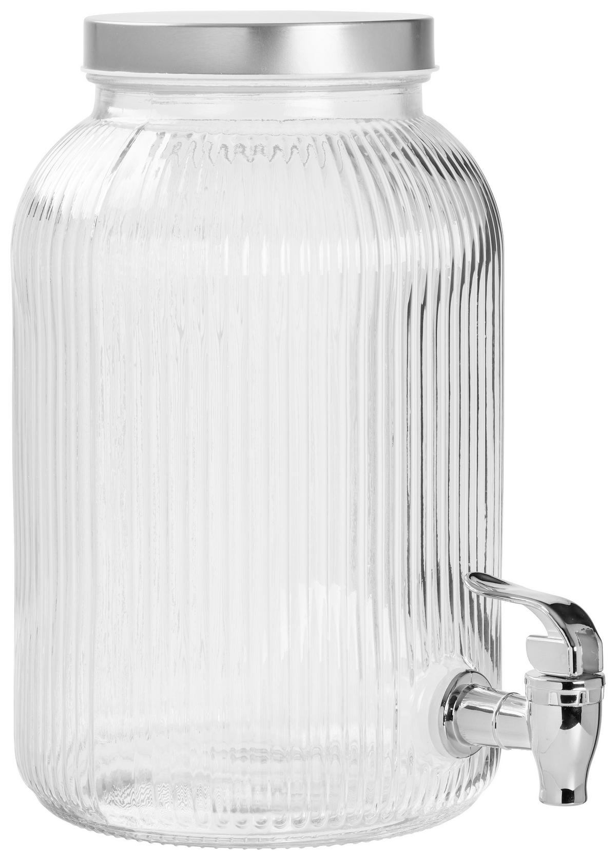 GETRÄNKESPENDER   - Silberfarben, LIFESTYLE, Glas (16/26,5/16cm)