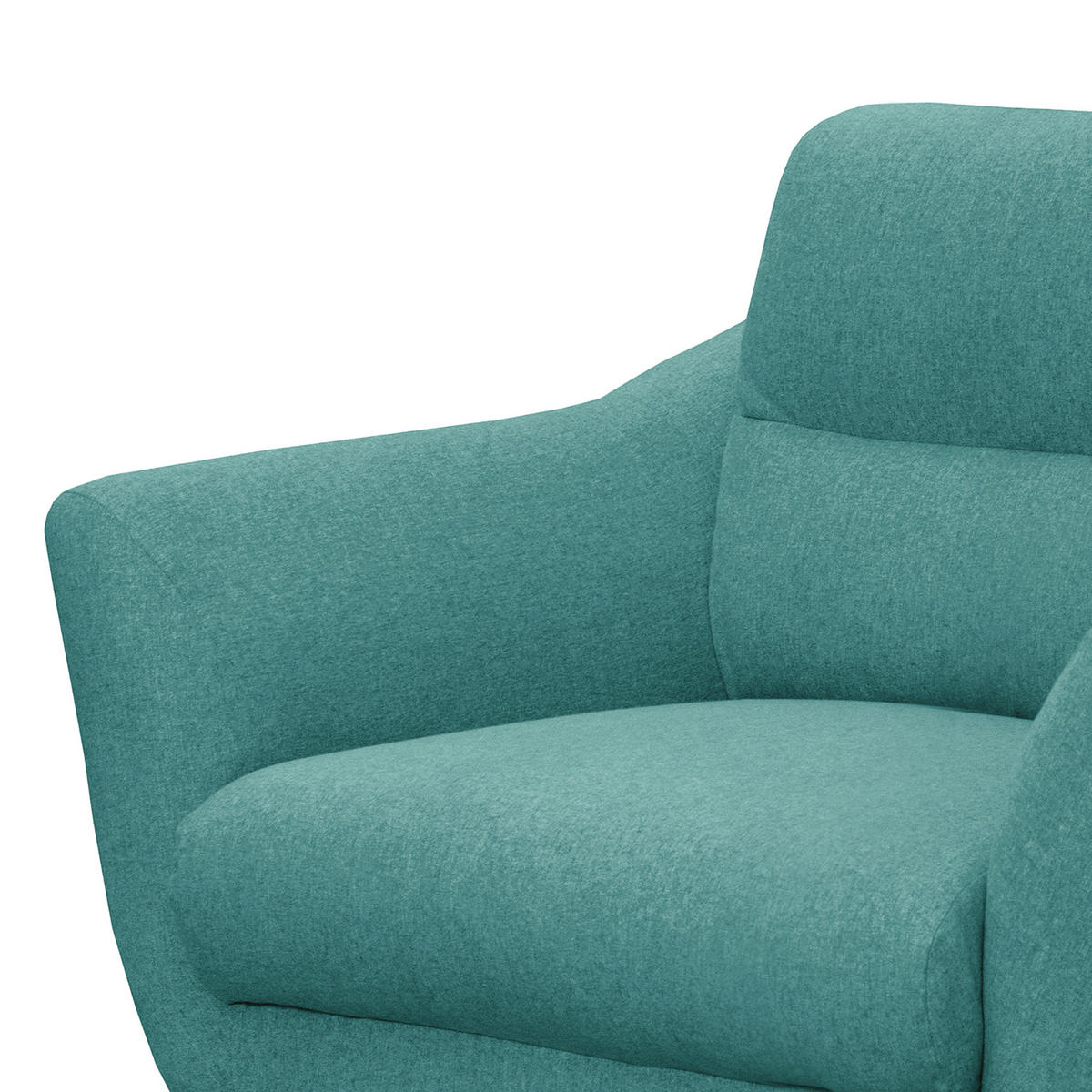 SESSEL in Webstoff Türkis  - Türkis/Schwarz, Design, Holz/Textil (92/87/88cm) - Livetastic