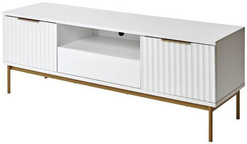 Livetastic Lowboard Weiß, Gold 140x50x50 cm