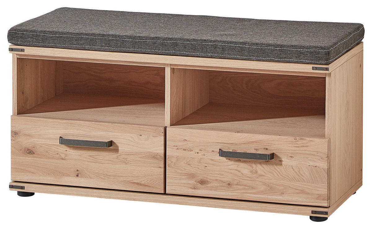 GARDEROBE  in 265/205/41 cm  - Eichefarben, Natur, Holz/Textil (265/205/41cm) - Linea Natura