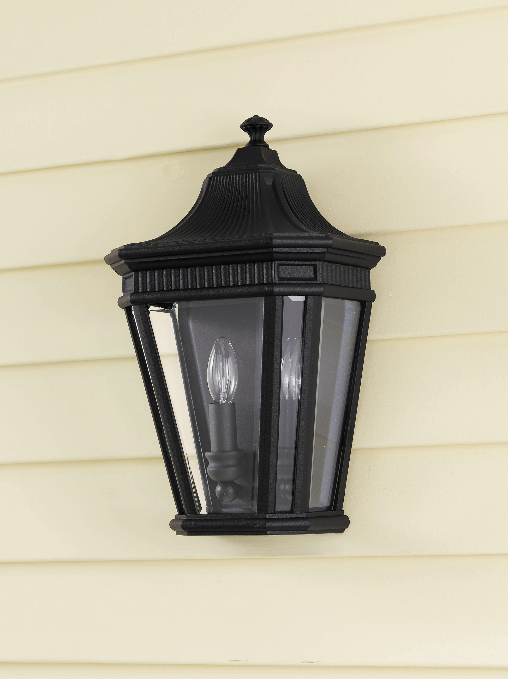 Thumbnail - Elstead Lighting AUßENWANDLEUCHTE Cotsln, Schwarz, Metall, Glas, 24.1x40.6x15.2 cm, Grüner Punkt, RoHS, Lampen & Leuchte...