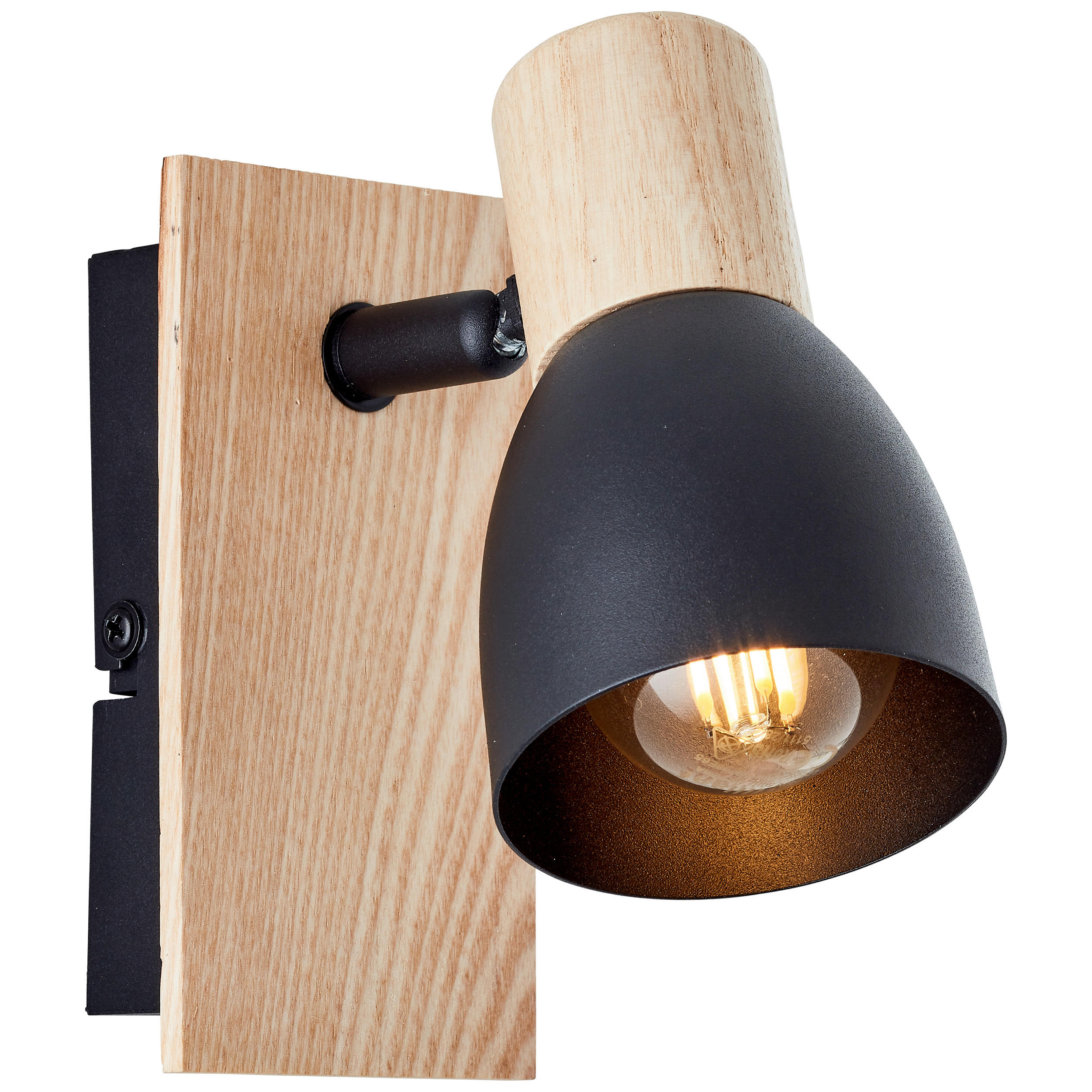 STRAHLER - Schwarz/Naturfarben, Basics, Holz/Metall (14/7cm) - Brilliant