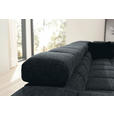 ECKSOFA in Flachgewebe Graphitfarben  - Schwarz/Graphitfarben, Design, Kunststoff/Textil (213/317cm) - Hom`in