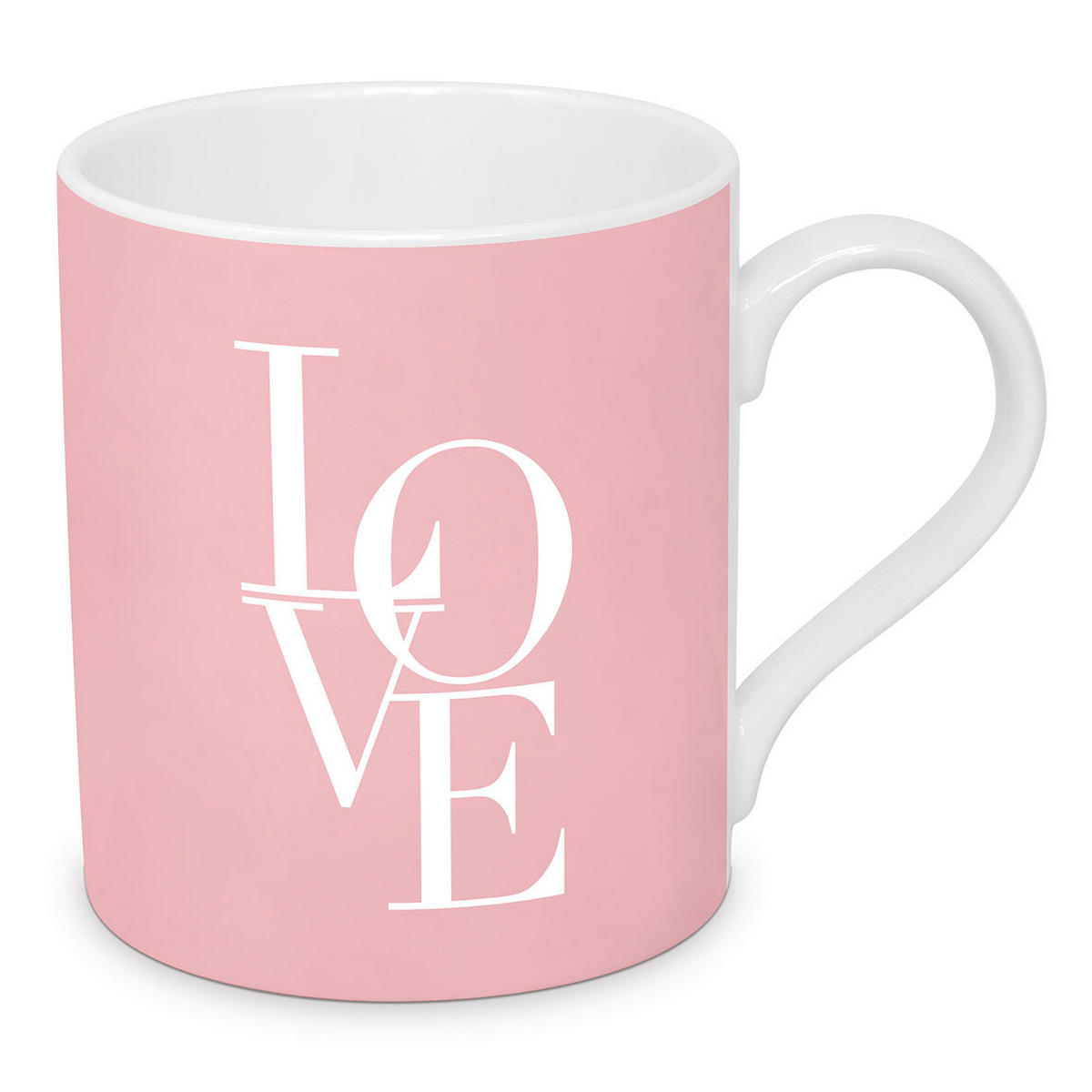 KAFFEEBECHER  350 ml   - Hellrosa, Basics, Keramik (8,5/9,5cm) - PPD