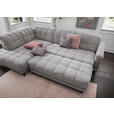 ECKSOFA  in Webstoff Grau  216/302 cm  - Schwarz/Grau, Design, Holz/Textil (216/302cm) - Xora