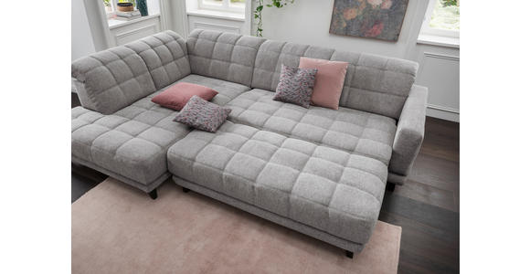 ECKSOFA  in Webstoff Grau  216/302 cm  - Schwarz/Grau, Design, Holz/Textil (216/302cm) - Xora