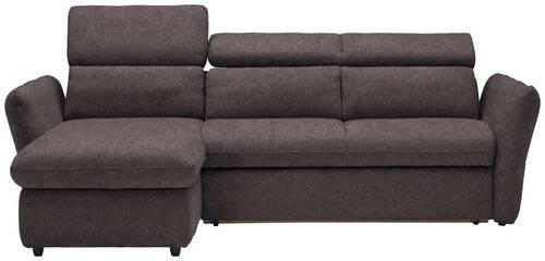 ECKSOFA in Mikrofaser Braun  172/240 cm  - Schwarz/Braun, Design, Kunststoff/Textil (172/240cm) - Stylife