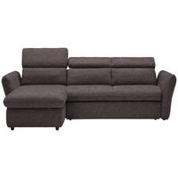 ECKSOFA in Mikrofaser Braun  172/240 cm  - Schwarz/Braun, Design, Kunststoff/Textil (172/240cm) - Stylife
