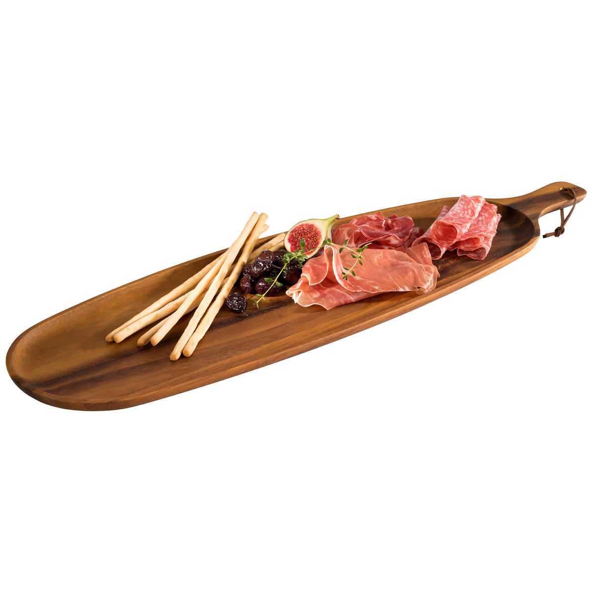 SERVIERBRETT Holz Akazie SHARING  - Mokka, Basics, Holz (51,5/18/1,5cm)