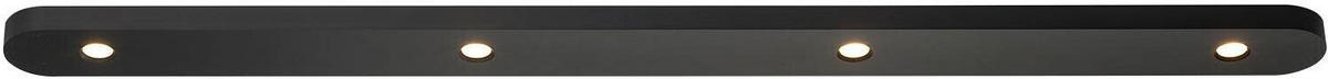 LED-DECKENLEUCHTE 70/5/1,5 cm   - Schwarz, Design, Metall (70/5/1,5cm) - BOPP
