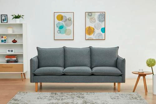 TROSJED tekstil  tamno siva    - tamno siva/prirodne boje, Design, tekstil/drvo (188/84/82cm) - Livetastic
