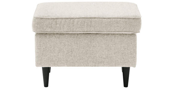 HOCKER Webstoff Creme, Schwarz - Creme/Schwarz, Basics, Holz/Textil (63/43/42cm) - Carryhome