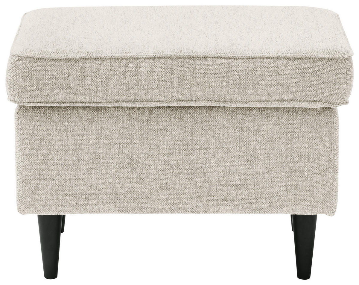 HOCKER in Textil Creme, Schwarz  - Creme/Schwarz, Basics, Holz/Textil (63/43/42cm) - Carryhome