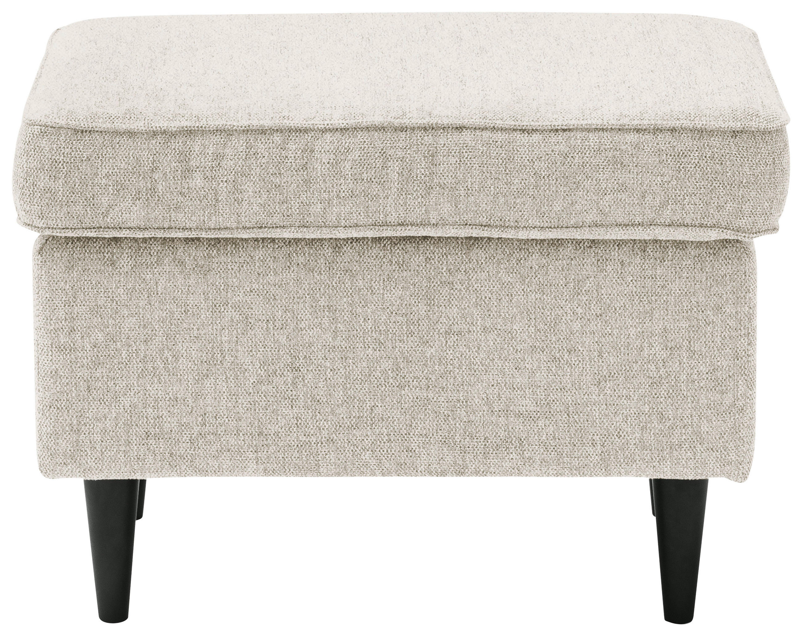 Thumbnail - Carryhome Hocker, Creme, Schwarz, Textil, Buche, massiv, rechteckig, 63x43x42 cm, Stoffauswahl, Wohnzimmer, Hocker, Sitz...