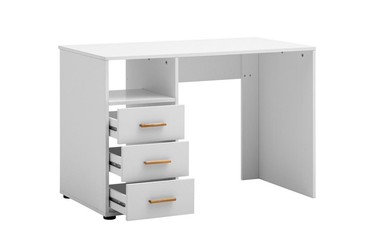 SCHREIBTISCH 109/58/74 cm  in Weiß  - Weiß, MODERN, Holz/Holzwerkstoff (109/58/74cm) - Livetastic